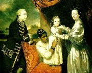 Sir Joshua Reynolds george clive with his family and an indian maidservant oil painting picture wholesale